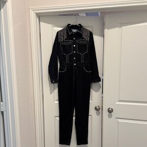 Elegant Black Studded Jumpsuit